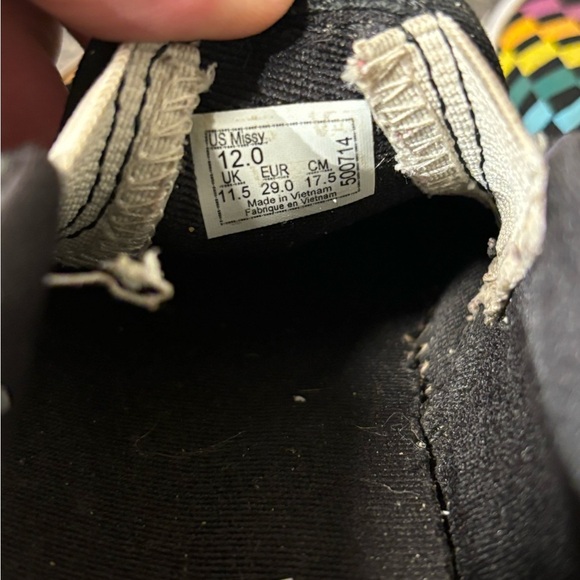 Vans Asher Super Colourful Slip On Shoes Size 12 Missy Super Cool Skate Shoes - Picture 11 of 11